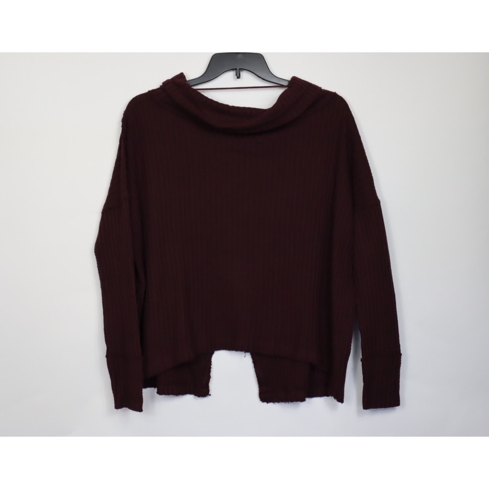 Free People Date Night Oversized Juicy Long Sleeved Top With Split Back Size XS